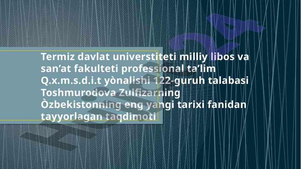 O‘zbekistonda demokratik fuqarolik jamiyati asoslari