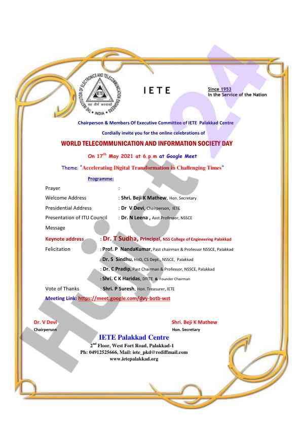Celebrating world telecommunication day 2021 online event