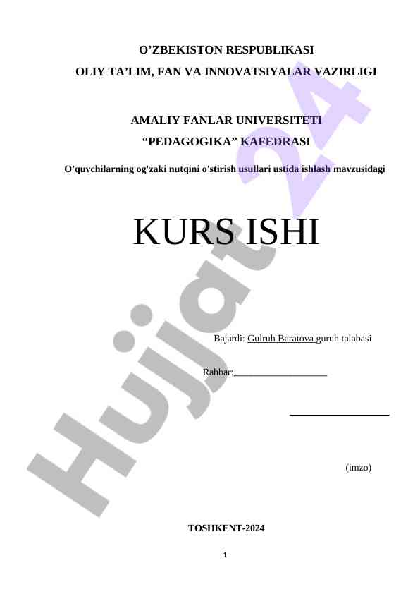 O'quvchilarning og'zaki nutqini o'stirish usullari