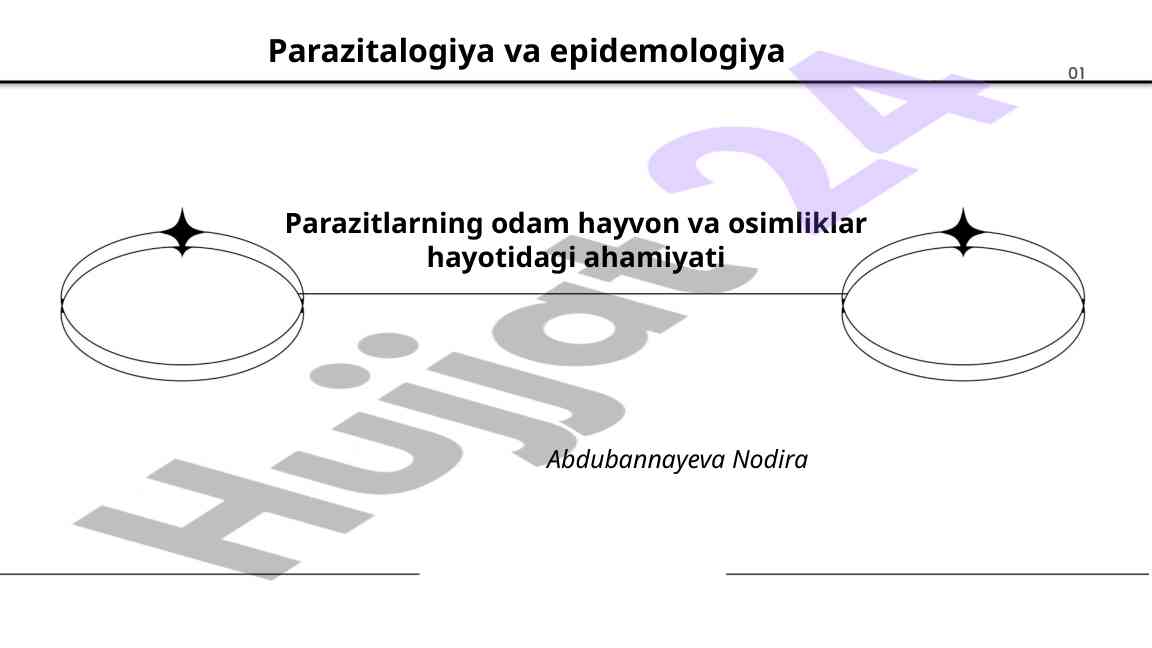 Parazitlarning odam salomatligiga ta'siri