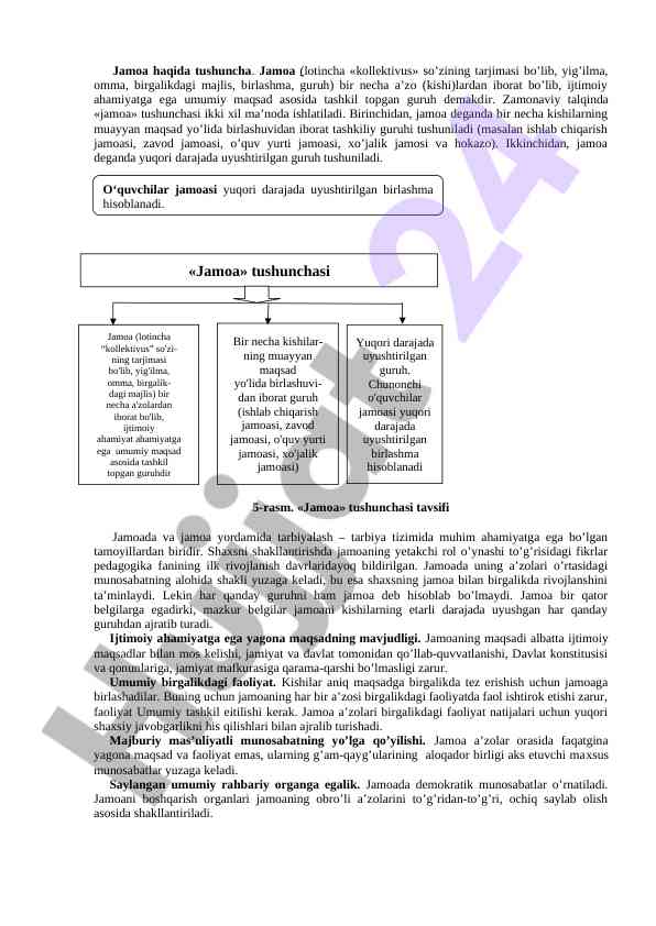 Jamoa haqida tushuncha va tarbiyalash rol
