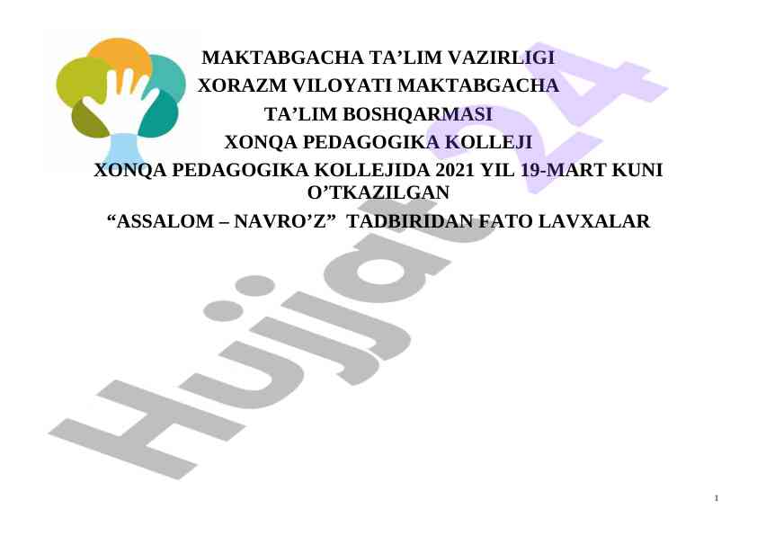 Assalom – navro'z tadbiri fato lavhalari