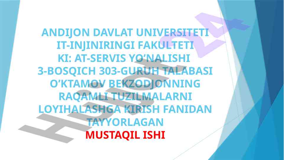 Raqamli tizimlar va sinxronlash usullari