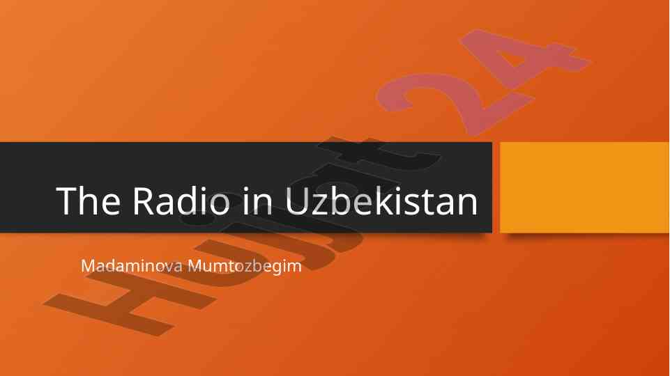 History of radio development in uzbekistan