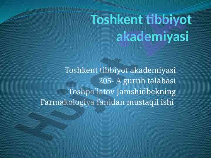 Tropikamid dori vositasining farmakologiyasi