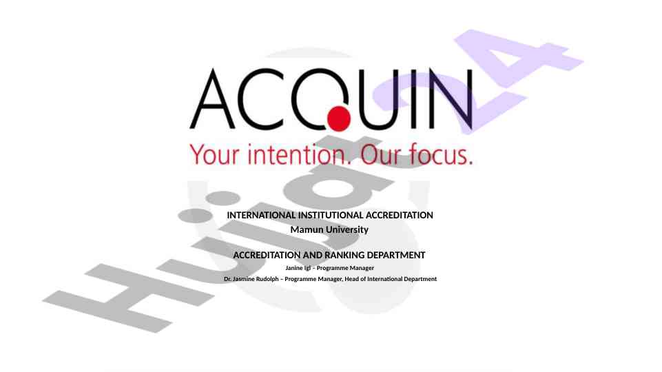 International institutional accreditation overview