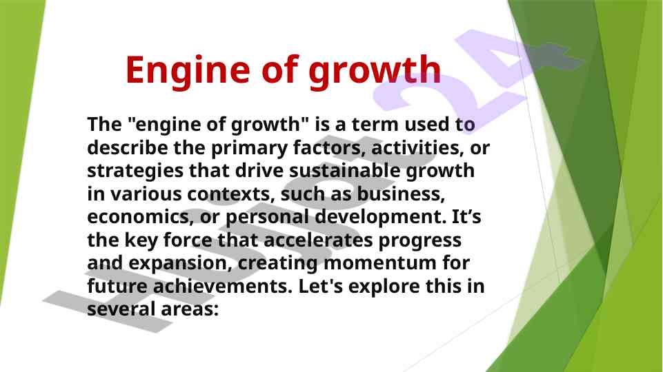 Engine of growth strategies in business development