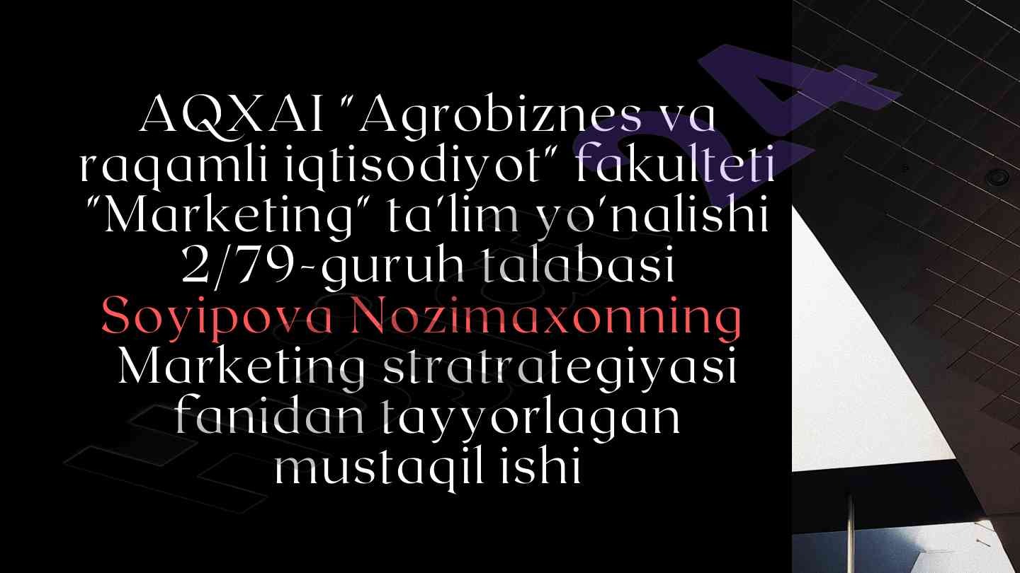 Bozor chegaralarini kengaytirish usullari