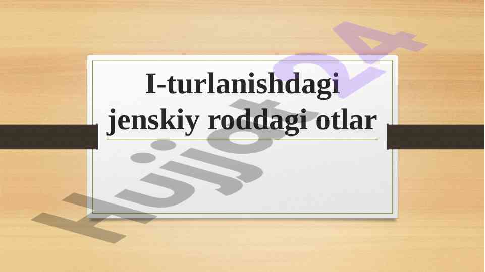 I Turlanishdagi Jenskiy Roddagi Otlar