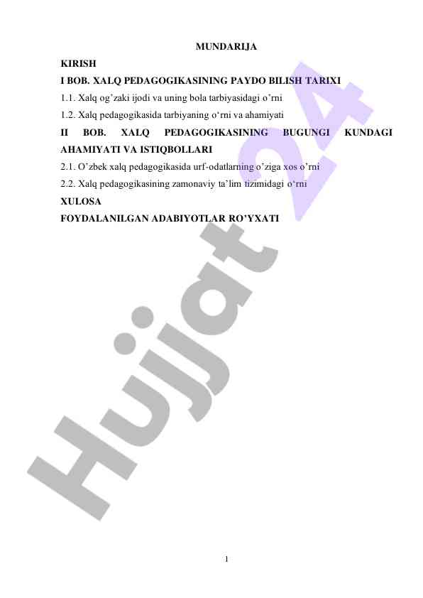 Xalq pedagogikasining tarixi va bugungi ahamiyati