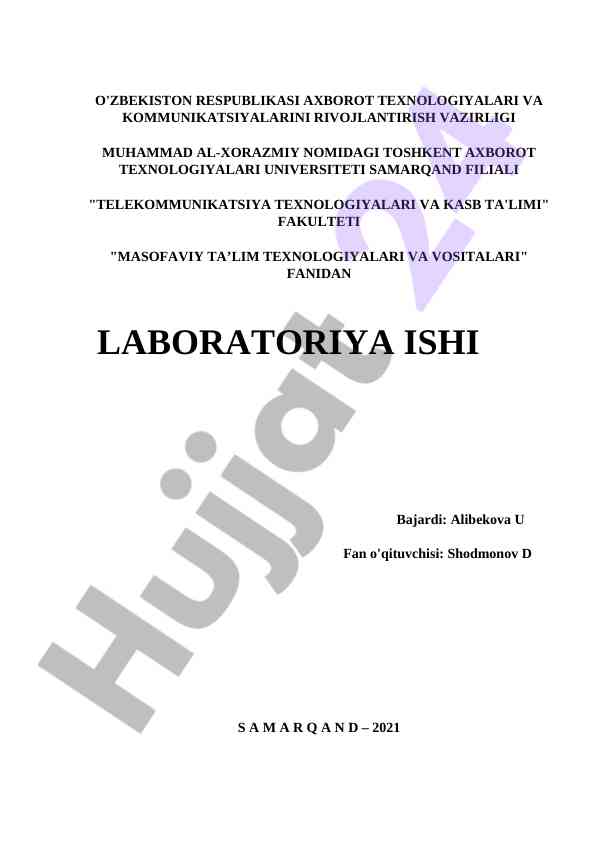E-study masofaviy ta'lim platformasini o'rgatish