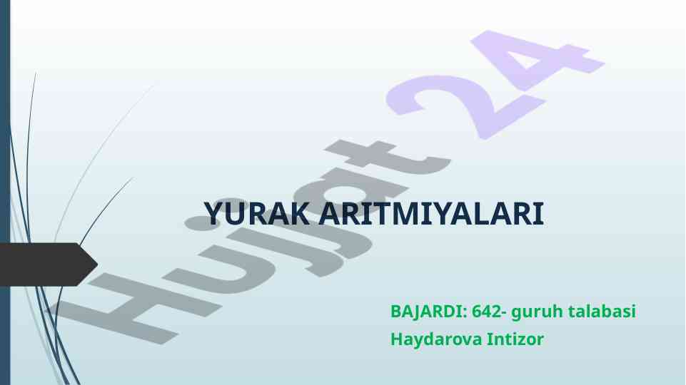 Yurak aritmiyalari o’rganishning ahmiyati
