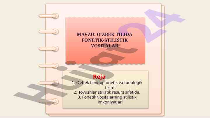 O‘zbek tilida fonetik-stilistika vositalari