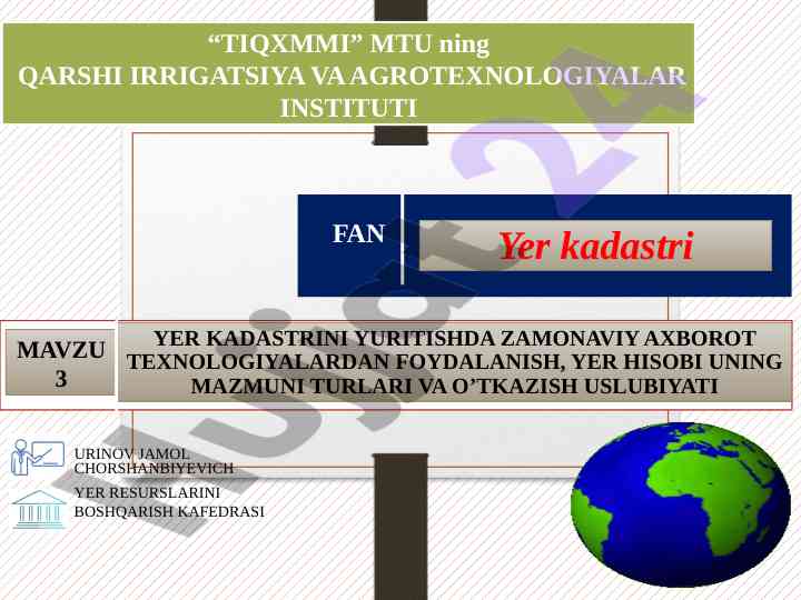 Zamonaviy axborot texnologiyalaridan foydalanish