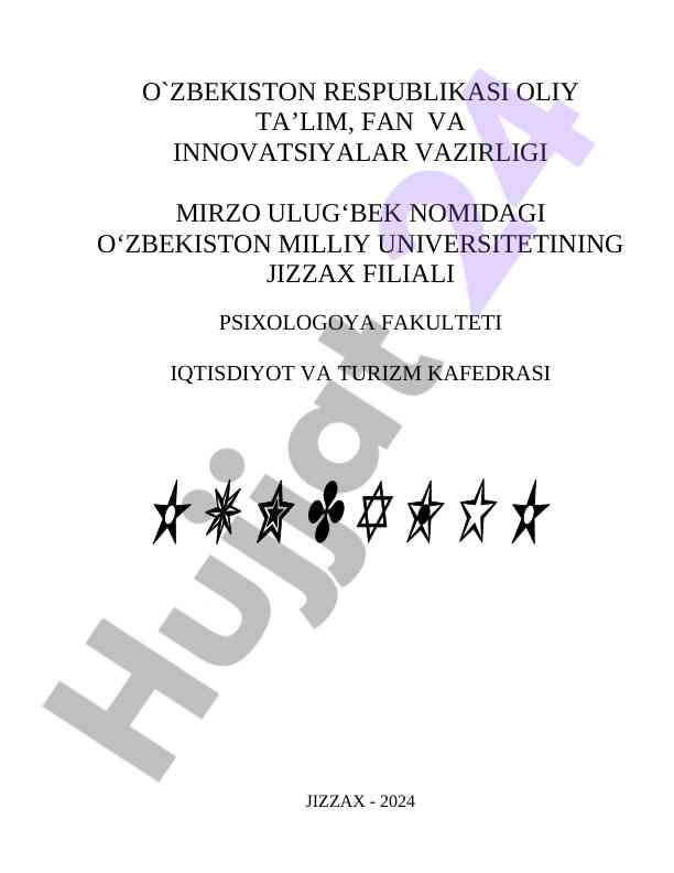 2024-2025 o‘quv yili amaliyot turi rejasi