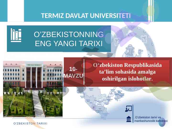 O‘zbekiston tarixi va ta’lim islohotlari tahlili