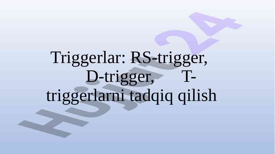 Triggerlar tushunchasi va tarixi