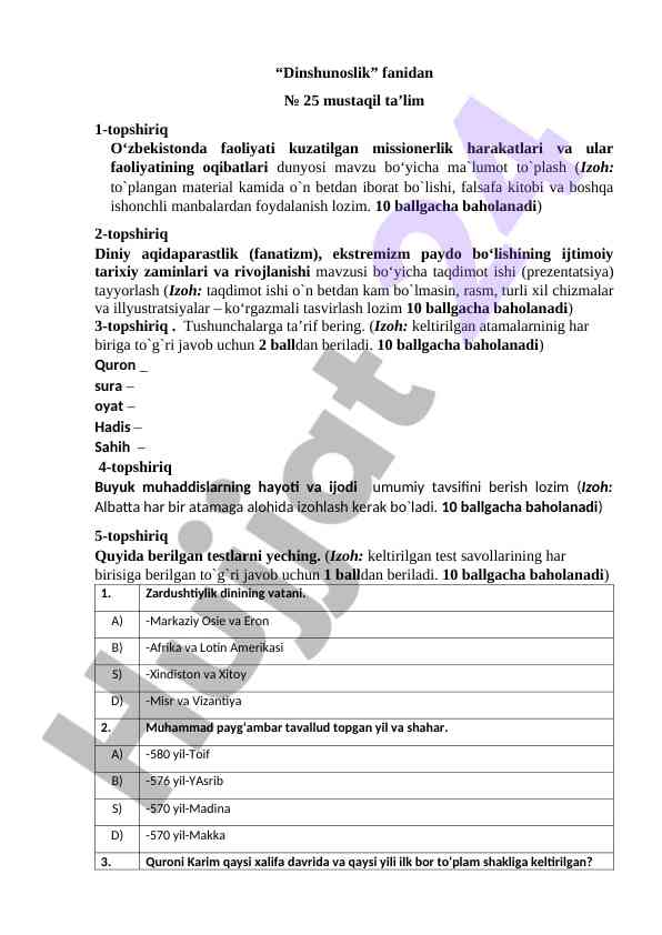 Missionerlik harakatlari va ularning oqibatlari