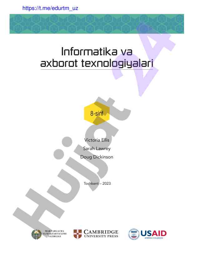 Informatika va axborot texnologiyalari 8-sinf