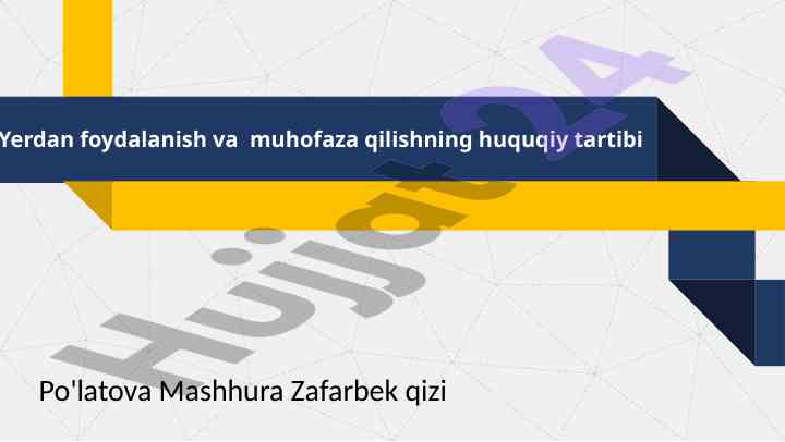 Davlat yer fondi tushunchasi va tarkibi