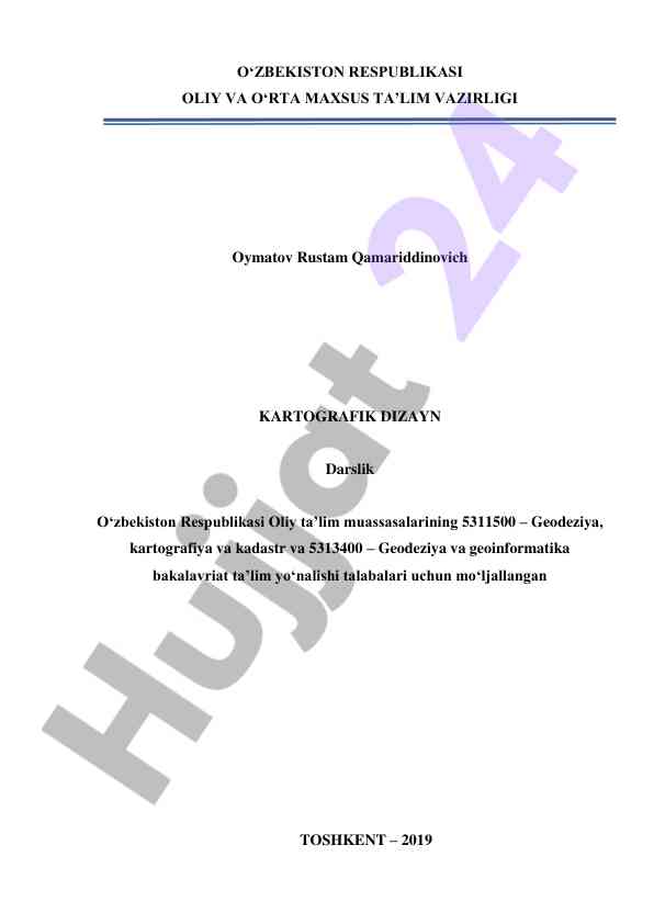 Kartografik dizayn darsligi va mavzulari