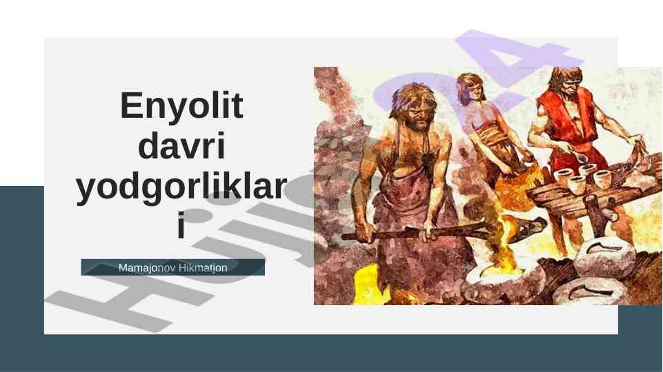 Eneolit davri arxeologik yodgorliklari tavsifi