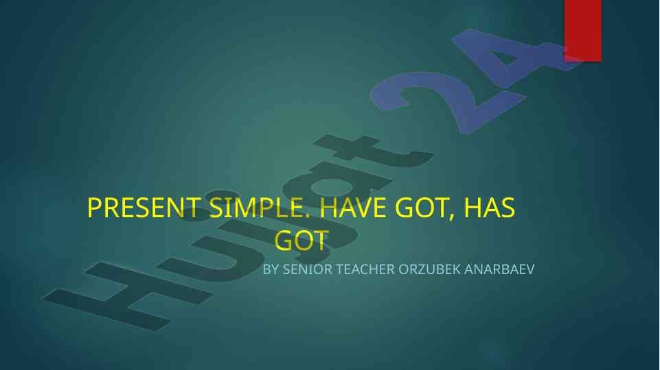 Present simple tense in english grammar