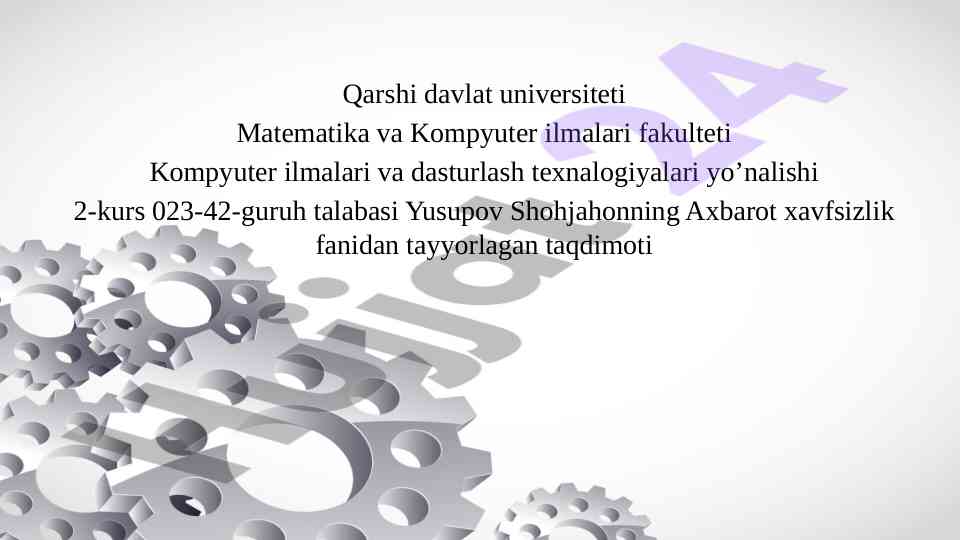 Axborot xavfsizligining rivojlanish tarixiy jihatlari
