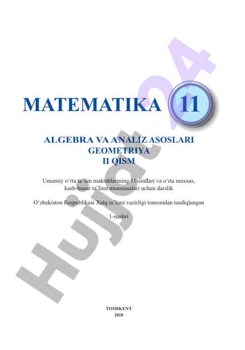 Algebra va analiz asoslari geometriya ii qism