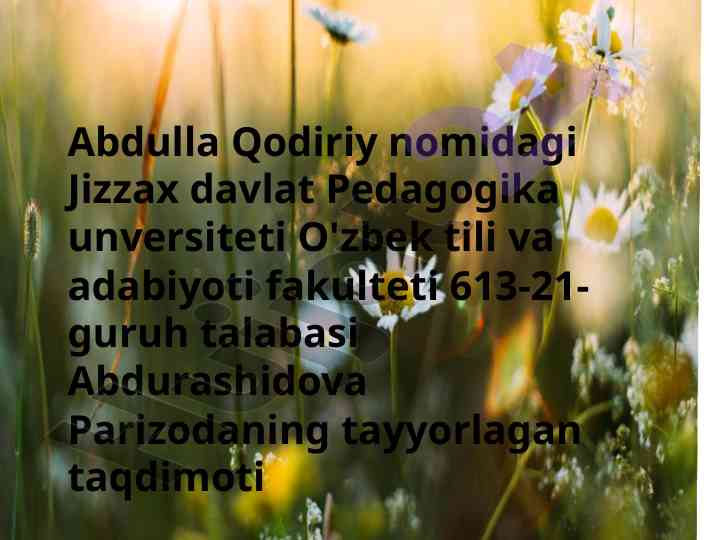 Furqat: o'zbek adabiyotidagi muqimiy va ziyoli shaxs