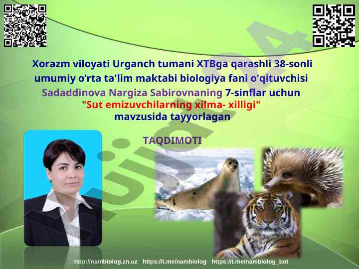 Sut emizuvchilarning xilma-xilligi taqdimoti