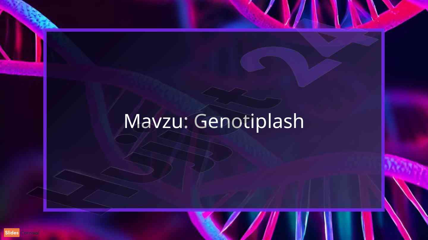 Genotiplash jarayoni va rivojlanishi