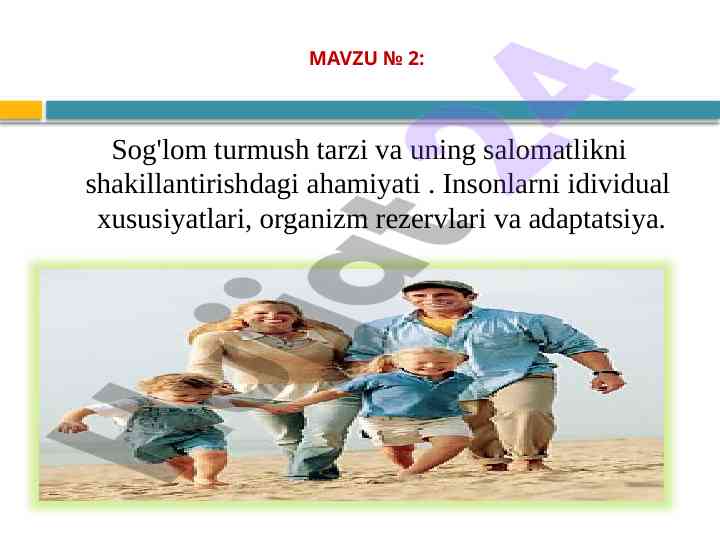 Sog'lom turmush tarzi va salomatlik ahamiyati