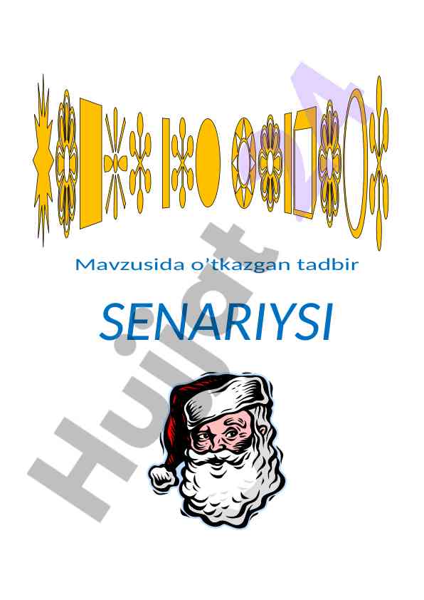 Yangi yil bayrami: senariy ishlab chiqish
