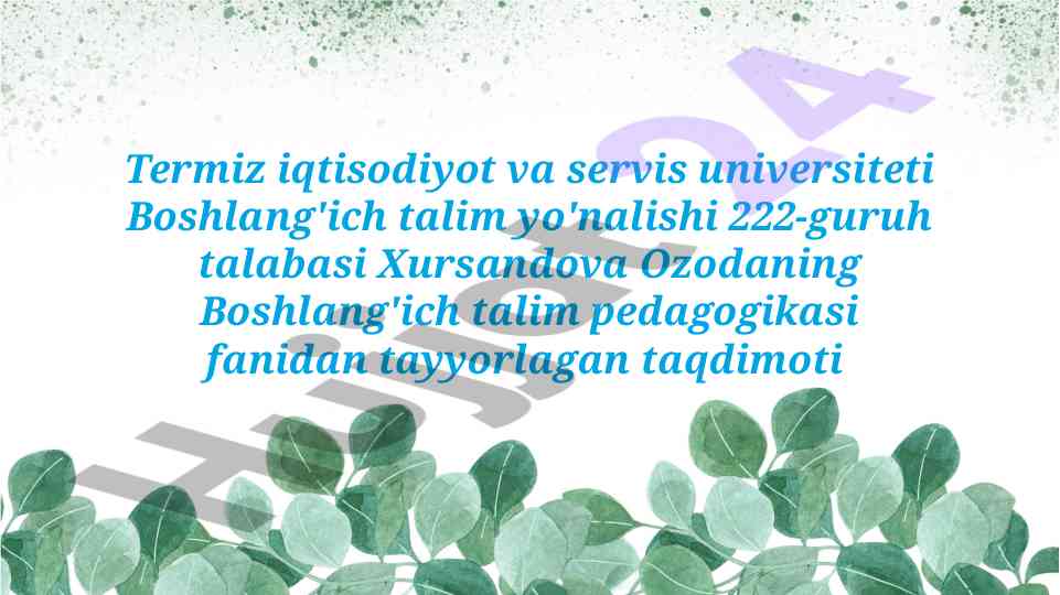 Maktabni boshqarish va rahbarlik qilish qonunlari