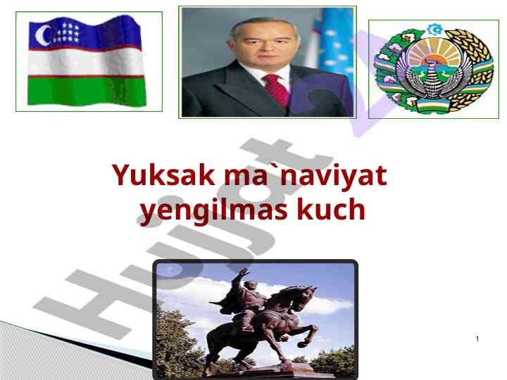 Ma'naviyat o'ziga xos kuch va ahmiyati