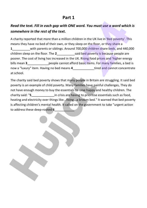 Issues of bed poverty among children in the uk