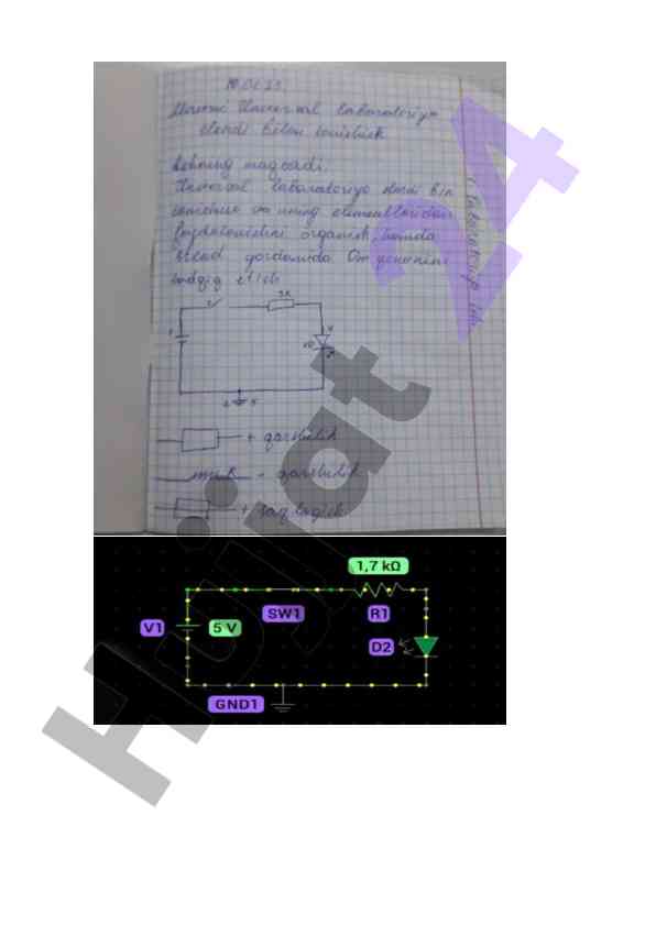 Laboratoriya amaliyoti elektronika sxemalari