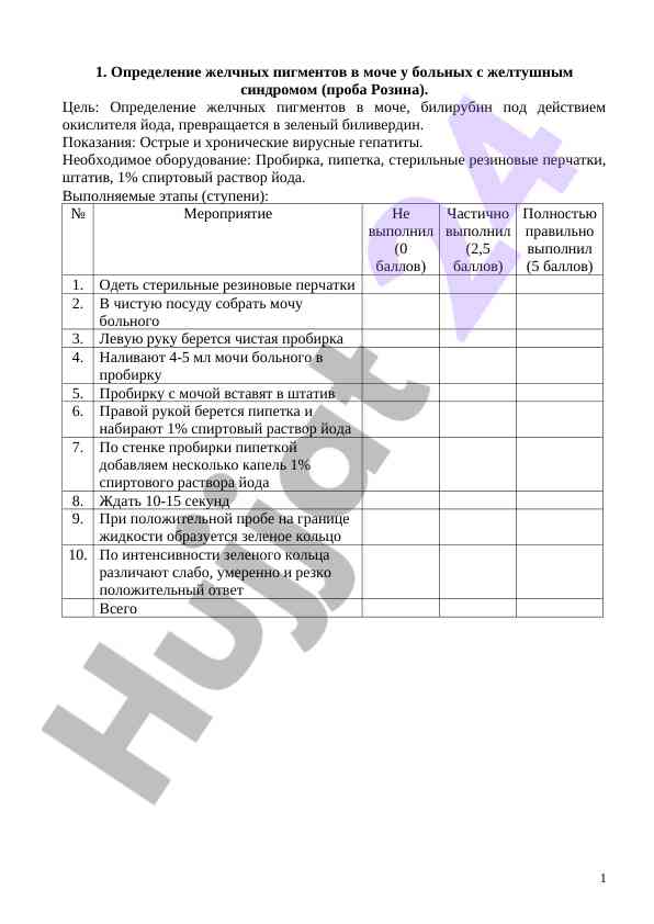 Определение желчных пигментов в моче и правила забора крови