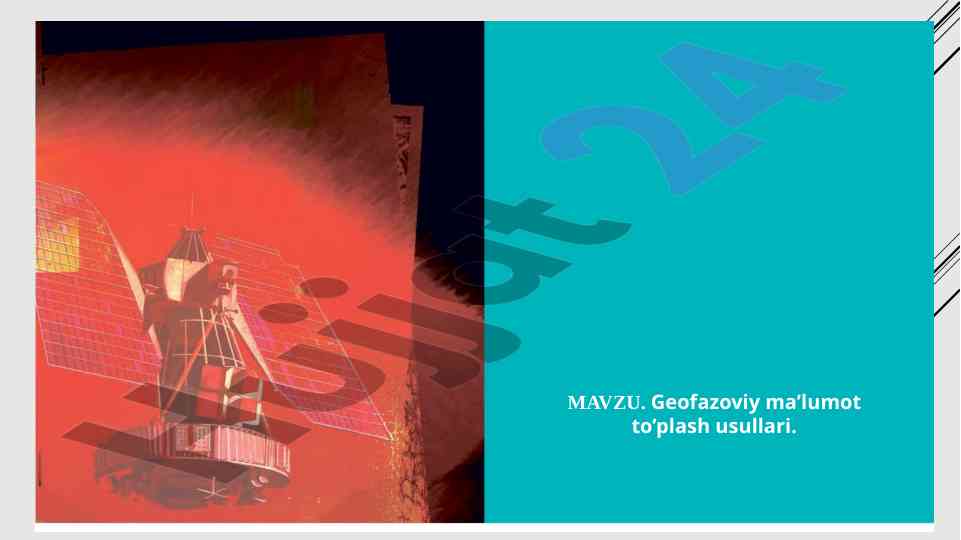 Geofazoviy ma'lumot to'plash usullari