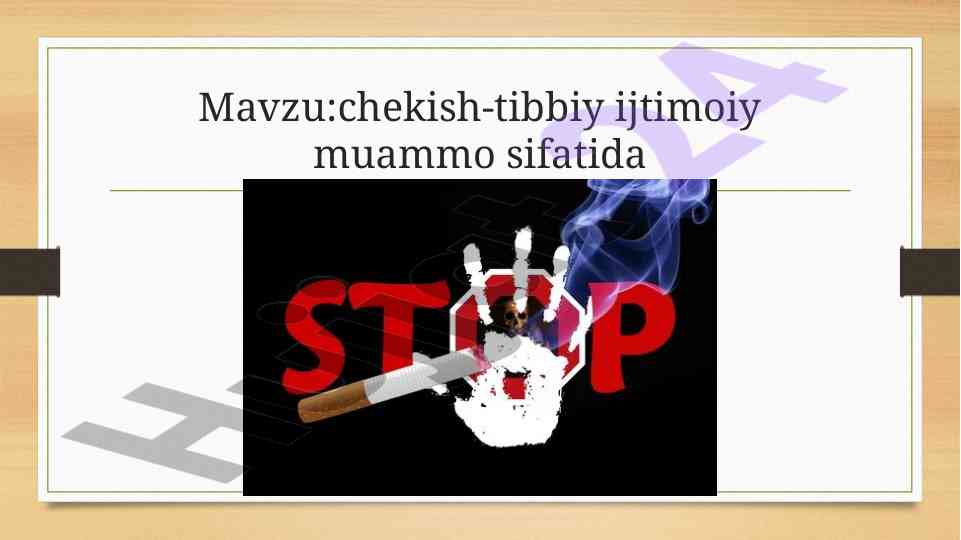 Chekish tibbiy ijtimoiy muammo sifatida