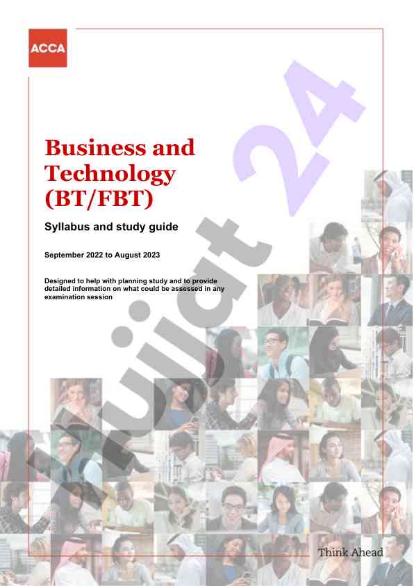 Business and technology syllabus overview 2022-2023