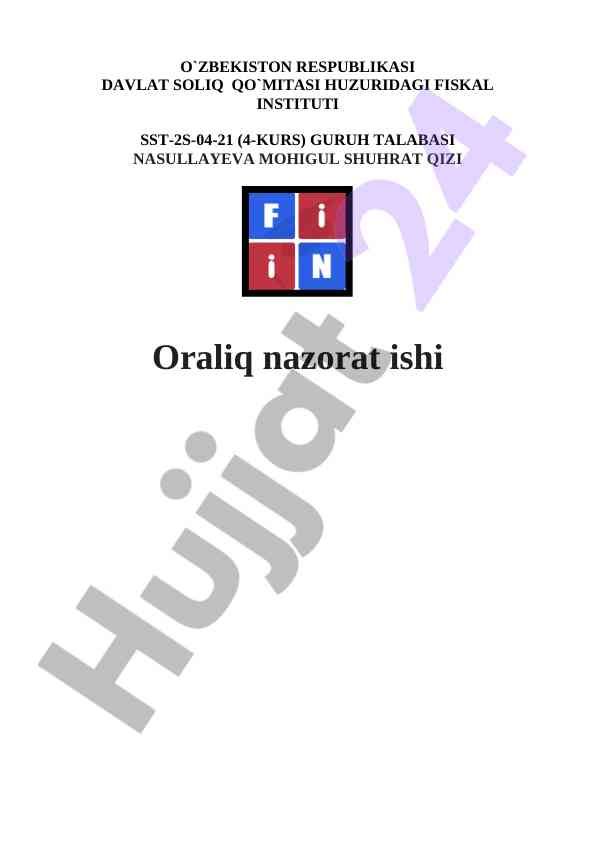 Xalqaro soliqqa tortish va shartnomalar