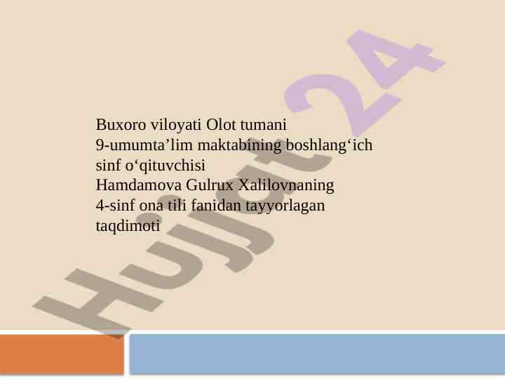 Ona tili darsida so'zlarni bog'lash mashqi