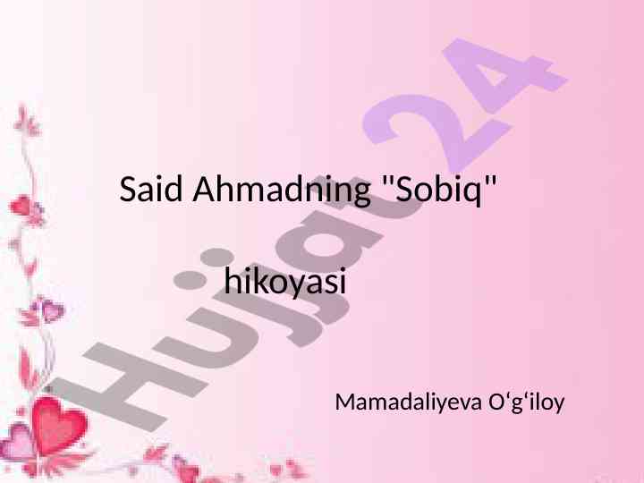 Sobiq hikoyasi: hajviy va kulgu temalari
