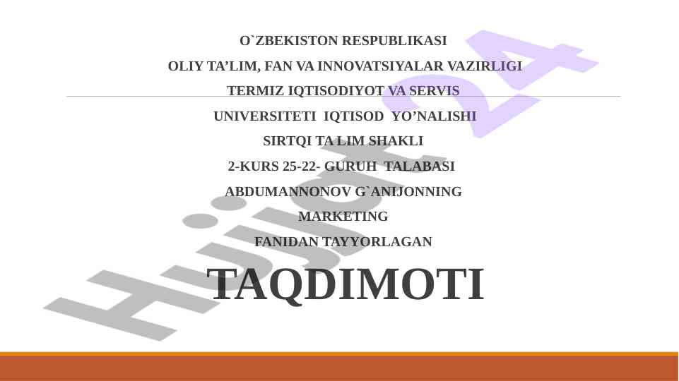 Rivojlangan davlatlar iqtisodiyotida marketing tajribasi