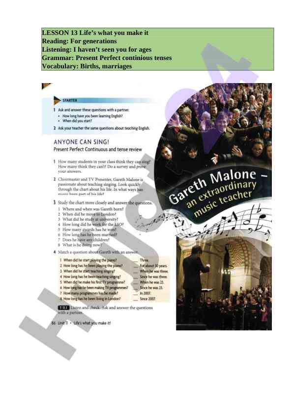 Present perfect continuous tenses learning guide