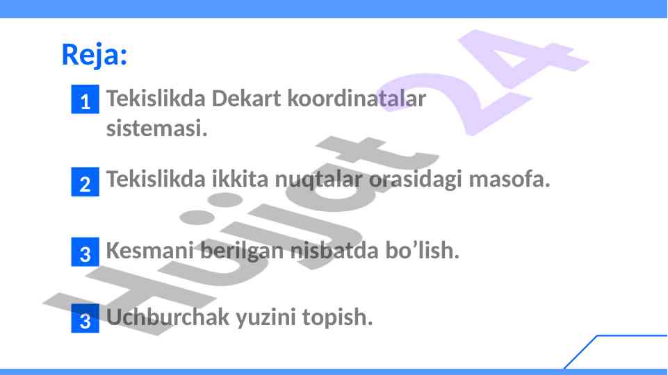 Tekislikda dekart koordinatalar sistemasi