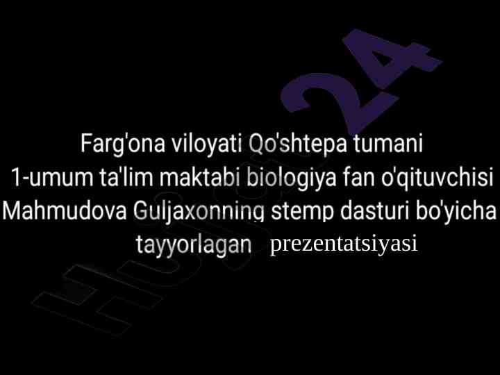 Tirik organizmlarning oziqlanishi prezentatsiyasi