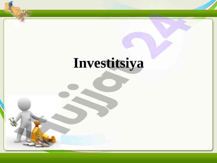 Investitsiya rejasi va xorijiy investitsiyalar